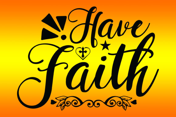 Bible Quotes Have Faith Black Tee Design