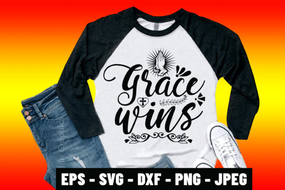 Grace Wins Bible Verse SVG Tshirt Design