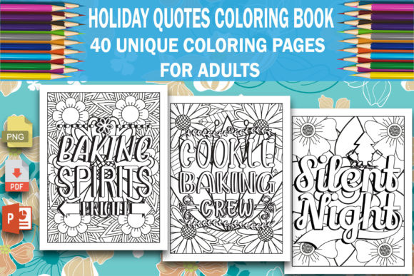 Holiday Quotes Coloring Book